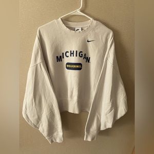 Nike Michigan Wolverines Crop Crewneck